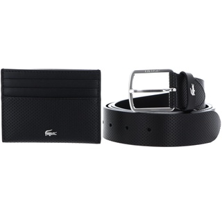 LACOSTE Elegance Punch Cardholder + Belt Box W100 Noir