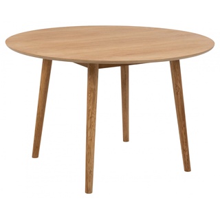 Esstisch »Nagano«, Runder Esstisch, geöltem Eichenfurnier, Eiche Beinen, Ø: 120 cm, Natur, , 15574355-0 B/H: 120 cm x 75 cm