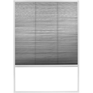 APANA Fliegengitter Insektenschutz Dachfenster Plissee Alurahmen Bausatz 110 x 160 cm weiß