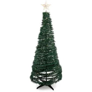 LED Spiral Pop Up Tannen Baum 150 cm - grün - Weihnachts Deko Beleuchtung Außen