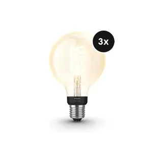 Philips Hue White Filament Globe E27 Bluetooth 3er Pack