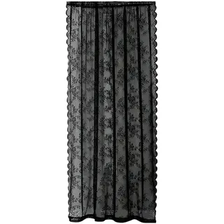 MagiDeal Schwarze Spitze-Blumen-Netzvorhänge, Voile-Vorhang, modische Drape-Panels, Fenster-Tüll-Vorhang für Wohnzimmer, Arbeitszimmer, Dekoration, 100cmx140cm