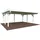 Doppel-Carport 555 x 372 cm Weiß lackiert