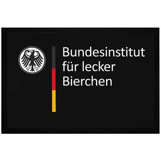 MoonWorks Fußmatte Fußmatte Spruch Bier Lustig Bundesinstitut für lecker Bierchen, rechteckig schwarz