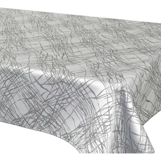 Tischdecke DELINDO LIFESTYLE "TENDENCE" Gr. 1, grau (anthrazit), B:170cm L:130cm, Polyester, Tischdecken, Tischdecke, Jacquard, Fleckschutz, 180 g/m2