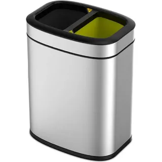 Proregal Rechteckiger Abfalleimer 10 l Silber