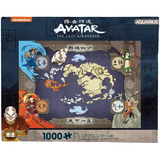 AQUARIUS Avatar Map Puzzle (1000 Piece Jigsaw Puzzle) - Officially Licensed Avatar: The Last Airbender Merchandise & Collectibles - Glare Free - Precision Fit - Virtually No Puzzle Dust - 20x28 Inches