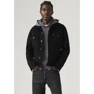 Jeansjacke LEVI'S "VINTAGE FIT TRUCKER JKT", Herren, Gr. L, berk night t, Denim/Jeans, Obermaterial: 100% Baumwolle, unifarben, hüftlang, Rundhals, 1-Knopf-Manschette, Jacken Jeansjacke, mit Knopfleiste