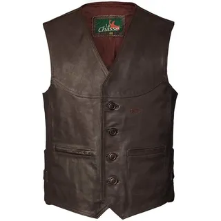 La Chasse® Lederweste Lederweste braun/oliv Büffellederweste Jagdweste aus echtem Leder NEU braun 64