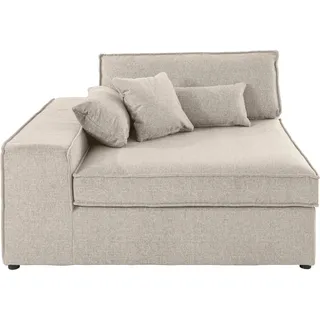 Sofaelement OTTO HOME "Enid", beige, B:128cm H:75cm, Baumwollmix (60% Baumwolle/40% Leinen);Struktur fein (100% Polyester);Samtoptik (100% Polyester);Samtvelours (100% Polyester);Struktur (100% Polyester);Struktur recycelt (100% recyceltes Polyester), Polsterelemente, als Teil eines Modulsofas, fester Sitzkomfort
