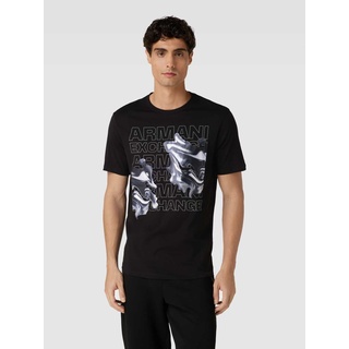 T-Shirt mit Label-Motiv-Print Modell 'Watercapsule', Black, L