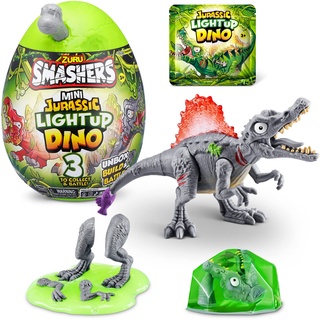 Smashers Mini Jurassic Light Up Dino Egg von ZURU, Spinosaurus, Sammler-Ei, Vulkan, Fossiles Spielzeug, Dinosaurier-Spielzeug, T-Rex-Spielzeug für Jungen und Kinder (Spinosaurus), Mittel