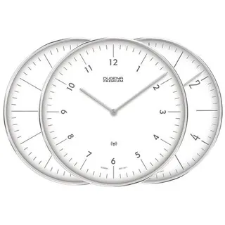 Dugena Wanduhr Dessau, Funkuhrwerk, Metallgehäuse, ø 32 cm, inklusive Batterie