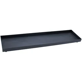 Längliches Metall Kerzentablett Dunkelgrau - 60 X 15 Cm - Dekotablett Rechteckig Mit Runden Füßen - Deko Kerzenbrett Tablett Für Advent Weihnachten Gestecke Geschenke