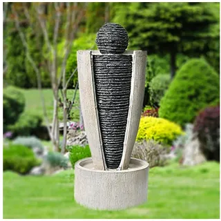 Köhko Gartenbrunnen Trophäe mit LED-Beleuchtung Wasserspiele für Outdoor + Indoor