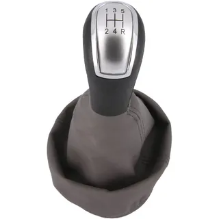 phil trade Schaltknauf + Schaltsack Set 5 Gang passend für Mercedes A-Klasse, Typ W168, 1997-2004, Plug & Play, Auto Schalthebel Schaltmanschette, grau