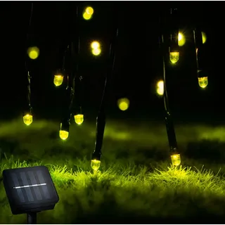 Lumiled Lichterkette Kunststoff 7x LED Solar spritzwassergeschützt IP44 gelb/grün