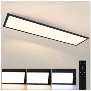 Nettlife LED Panel »Flach Deckenlampe mit Fernbedienung«, Timer, Dimmbar schwarz