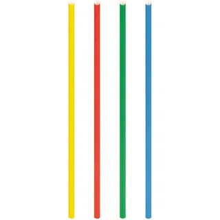 Trinkhalme aus Papier dick bunt O8mm 25cm, 150 Stk.