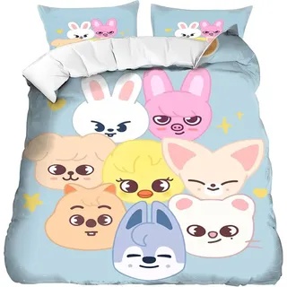 Anime Bettwäsche Set 135x200 cm, 2 Kissenbezüge 50x75 cm, für Jungen