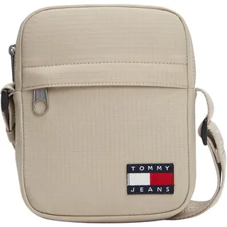 Tommy Jeans Herren Crossbody Bag Tasche Daily Ripstop Reporter mit Außentasche, Beige (Stone), Einheitsgröße - Einheitsgröße