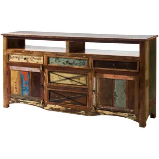 Massivmoebel24 Sideboard 190 x 45 x 95 cm mehrfarbig