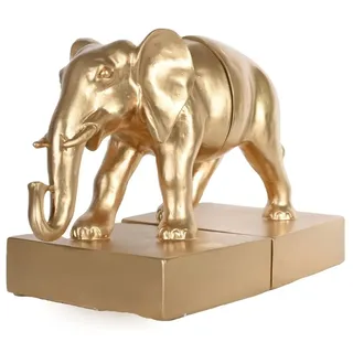 Buchstützen Jungle Elefant Buchständer Elefantenfigur Gold Ananas cw986 Palazzo Exklusiv