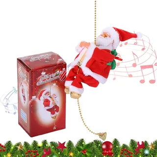 Kletternder Weihnachtsmann Am Seil,Kletter Weihnachtsmann,Weihnachtsmann Deko,AnhäNger Weihnachtsfiguren,HäNgende Dekoration Indoor Outdoor (1PCS)