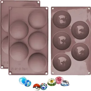 Halbkugel-silikonform Mit 5 Hohlräumen, Geeignet Für Heiße Schokolade, Gelee, Kuchen, Kuppelmousse