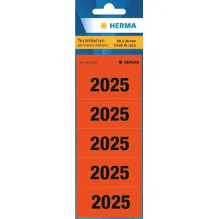 Herma Rückenschilder 2025 rot 60 x 26 mm 100 St.