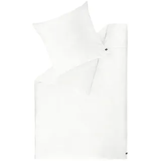 Schöner Wohnen Satin Unifarben Weiß 155 x 220 cm + 80 x 80 cm/40 x 80 cm