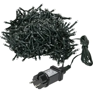ECD Germany Lichtervorhang LED 12 m Warmweiß