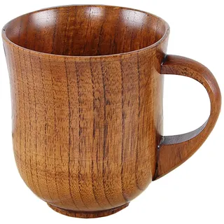 Anawakia Holzkaffeetasse Holzbecher Teetasse Jujube Holztasse Holztasse Holzbecher Teeservice Tasse Naturholzbecher für Kaffee Bier (300ml)