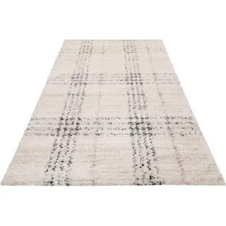 Teppich ESPRIT "Nora ESP-80336" Teppiche Gr. B/L: 160 cm x 225 cm, 30 mm, 1 St., weiß (weiß,creme) Esszimmerteppiche mit Karo-Muster