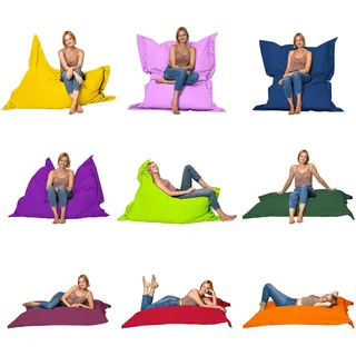 Momiralland Rechteckig Sitzsack - Indoor & Outdoor - 2 in 1 Funktion - für Relax- Momente – Riesen Sitzkissen für Kinder und Erwachsene – EPS Perlen Füllung (Türkis, Indoor & Outdoor 100 X 145 cm)