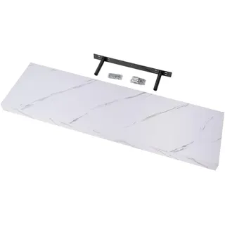 Velano Wandregal - Bücherregal - Schweberegal 79,5x23,5 Marmor