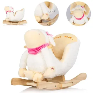 Chipolino Schaukeltier, Sitz, Musik, Holz, Handgriffe, Fußstütze, ab 10 Monate weiß