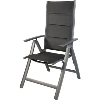 Lex Alu Klappsessel Gartenstuhl 60 x 72 x 111 cm schwarz 2 St.
