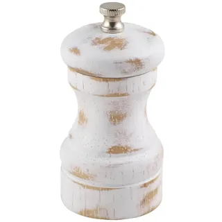 Salz-/Pfeffermühle, Holz - weiß antik (10cm) - Weiß antik"