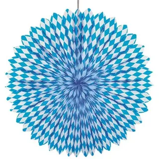 Papstar Dekofächer Ø 75 cm Bayrisch Blau