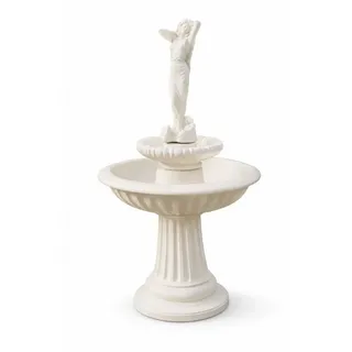 Xlmoebel Gartenbrunnen Garten Springbrunnen 172 cm Zierbrunnen Skulptur Teich Fontaine Sofort, (1 tlg) weiß