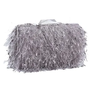 CORIOS Damen Abendtasche Kleine Clutch Abnehmbarer Kette Tasche Hochzeit Braut Handtasche Portemonnaie Tasche Schultertasche Elegante Umhängetasche für Hochzeit Abendparty Tanzparty Hellgrau