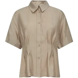 Ivy Copenhagen Shirt  PD-Viola Peplum beigemeliert XXL