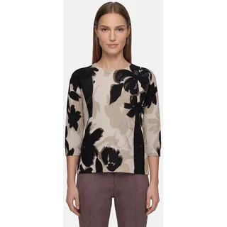 Betty Barclay Strickpullover mit Fledermausärmeln Beige/Schwarz 44