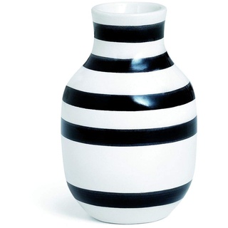 Kähler - Omaggio - Vase/Blumenvase - Keramik - schwarz/weiß - Höhe 12,5 cm - Ø 8 cm