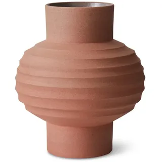 HKliving - Handcarved Terrakotta Vase, Bulb
