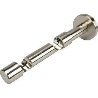 LIEDECO Gardinenstangenhalter Doppelträger 2-läufig Ø 20 mm 14,5 cm Edelstahl-Optik