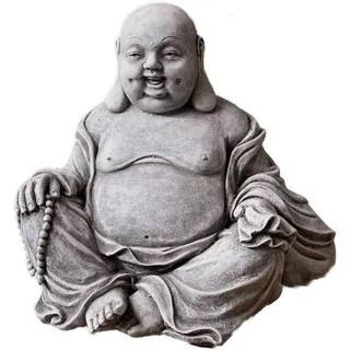 stoneandstyle Steinfigur, Grau, Stein, Religion/Spiritualität, 19x17x14 cm, Dekoration, Skulpturen & Dekoobjekte, Buddha Figuren
