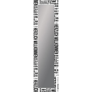 Mirrotech Emma Siebdruckspiegel, Glas, Schwarz/weiß, 70 x 50 x 0.03 cm