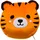 Puckator Plüsch Tiger Reisekissen 30 20 cm Mehrfarbig